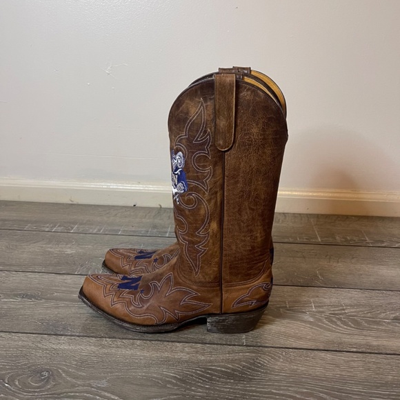 NEW Gameday Boots Navy Distressed Brown Cowboy Boots Men's Size 8.5 NWT - Picture 2 of 12